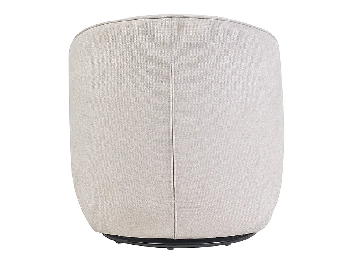 Sillón moderno giratorio de tejido efecto aterciopelado texturizado beige AMBER