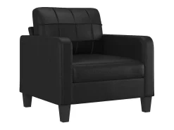Sillón Negro 60 cm Piel Sintética