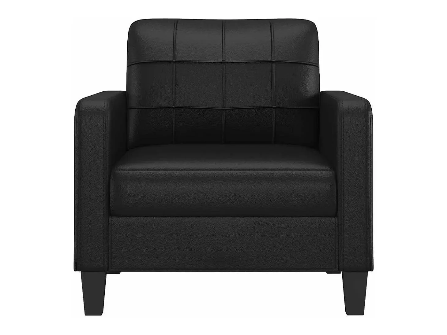 Sillón Negro 60 cm Piel Sintética