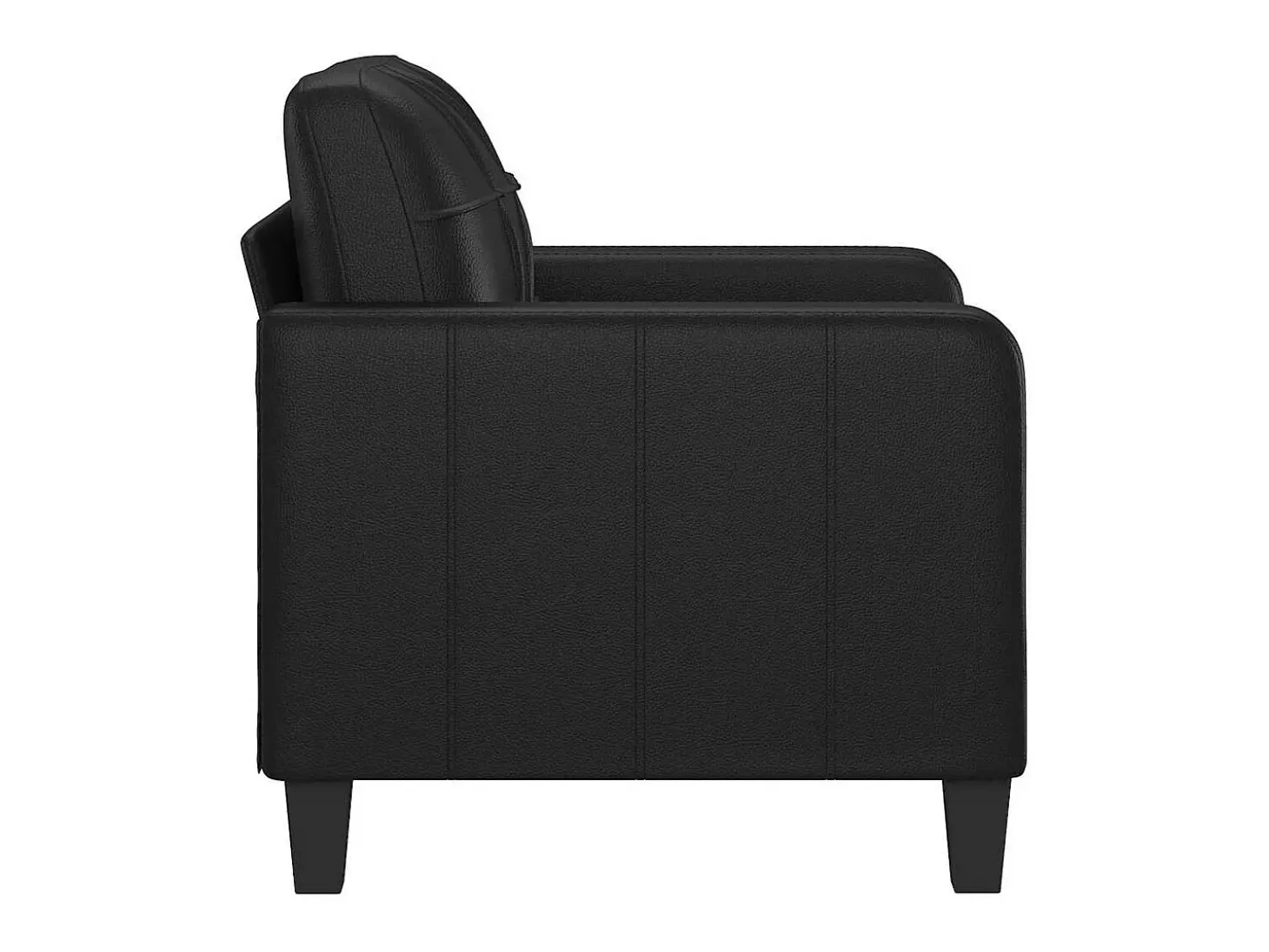 Sillón Negro 60 cm Piel Sintética