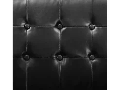 Sillón negro 75x70x75 cm piel sintética
