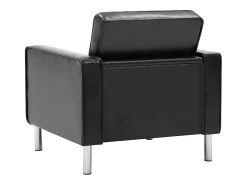 Sillón negro 75x70x75 cm piel sintética