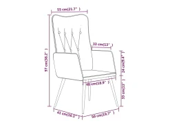 Sillón orejero de cuero auténtico marrón canela