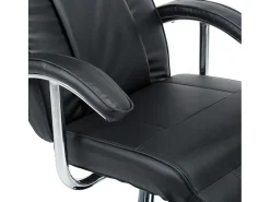 Sillón para la TV de cuero sintético negro