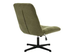 Sillón pivotante de tela jaspeado color verde SELENDO