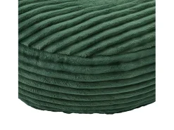 Sillón puf de pana - Con 3 cojines - Verde esmeralda