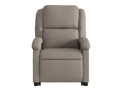 Sillón reclinable elevable tela gris taupe
