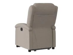 Sillón reclinable elevable tela gris taupe