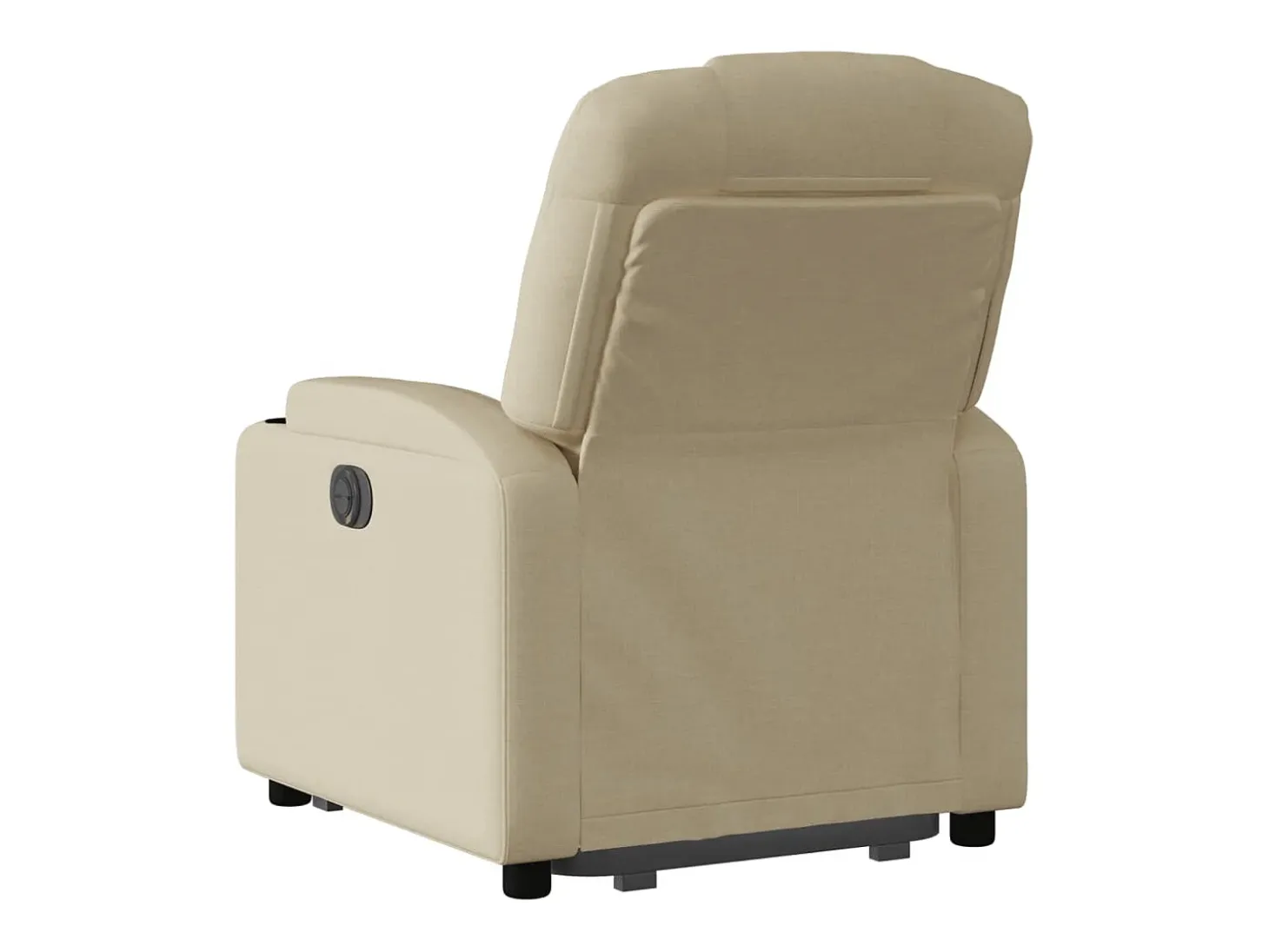 Sillón reclinable elevable de tela color crema