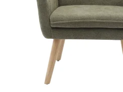 Sillón recto de tela verde estilo escandinavo SERINO