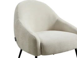 Sillón recto en tela texturizada color beige RIBEDI