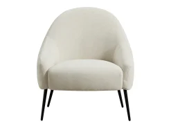 Sillón recto en tela texturizada color beige RIBEDI