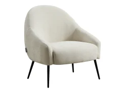 Sillón recto en tela texturizada color beige RIBEDI