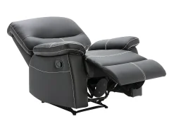 Sillón relax de piel sintética negra 5 niveles de inclinación CANBY
