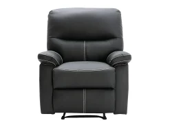 Sillón relax de piel sintética negra 5 niveles de inclinación CANBY