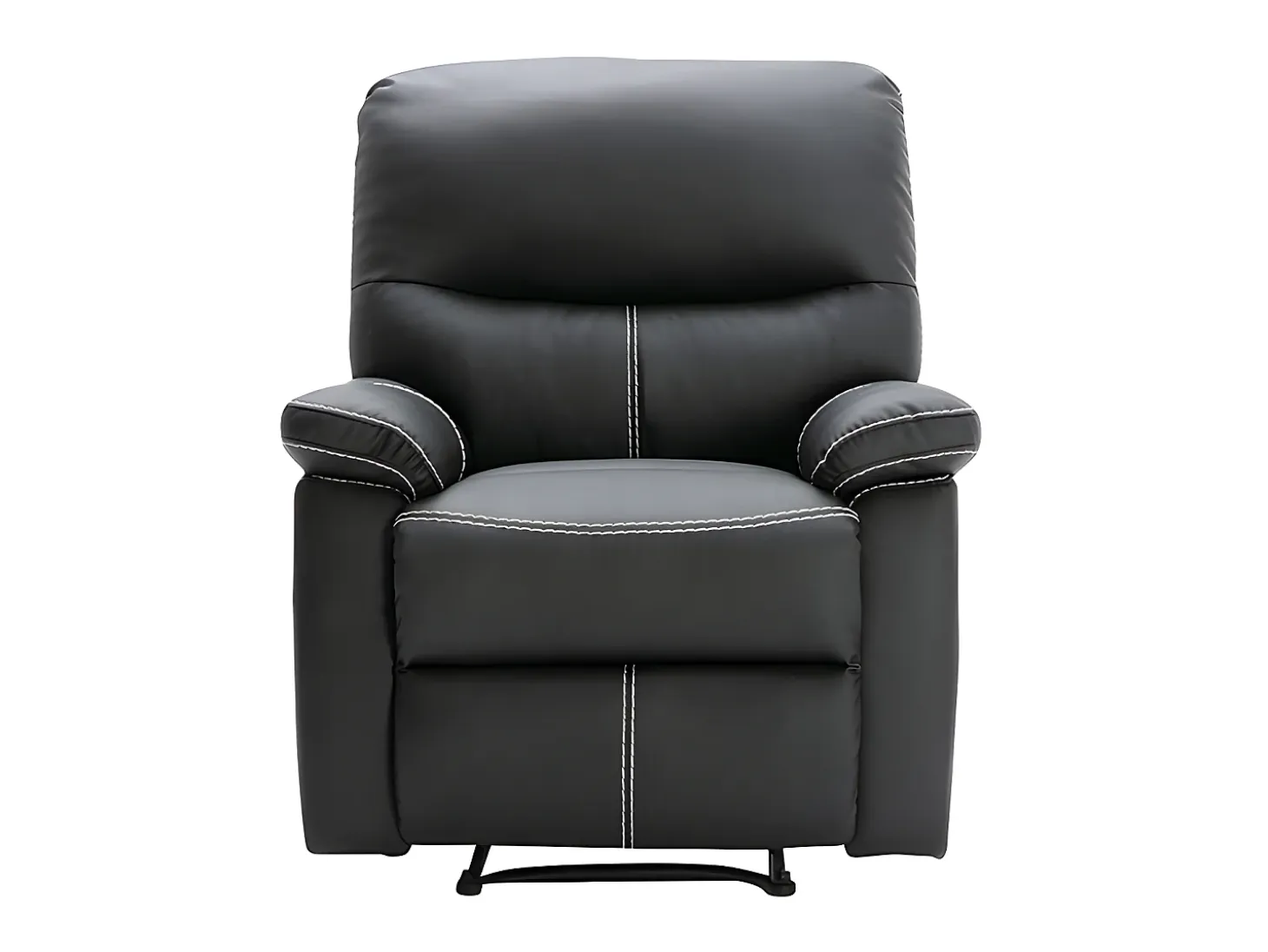 Sillón relax de piel sintética negra 5 niveles de inclinación CANBY
