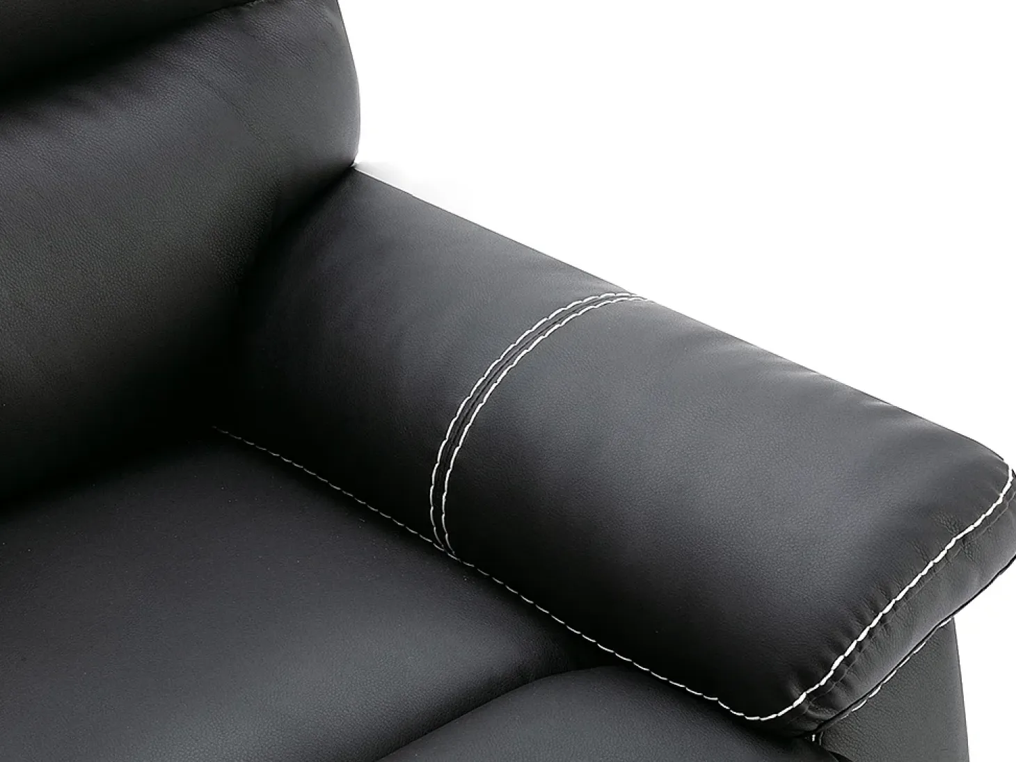 Sillón relax de piel sintética negra 5 niveles de inclinación CANBY