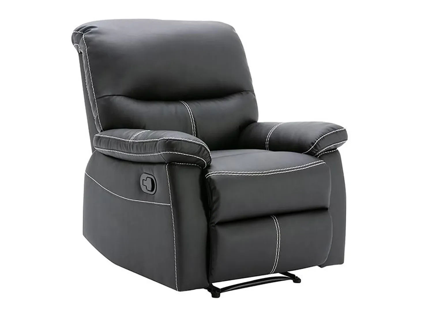 Sillón relax de piel sintética negra 5 niveles de inclinación CANBY