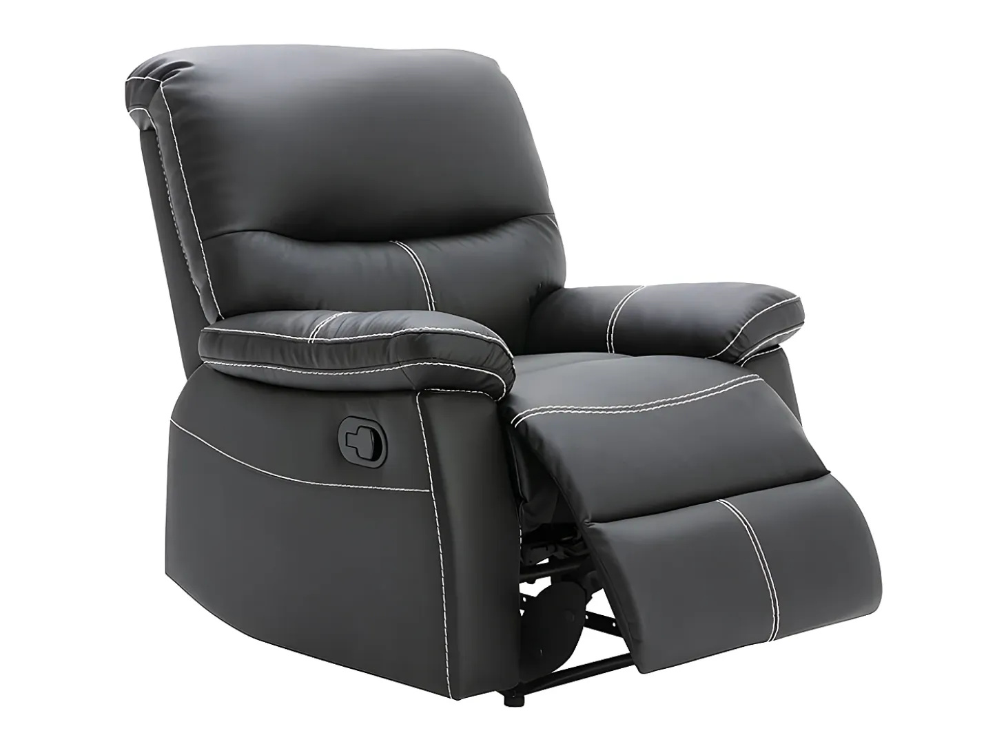 Sillón relax de piel sintética negra 5 niveles de inclinación CANBY