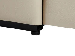 Sillón relax eléctrico de cuero color beige ADELIO