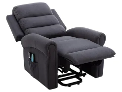 Sillón relax eléctrico de tela antracita LOVARI