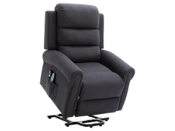 Sillón relax eléctrico de tela antracita LOVARI