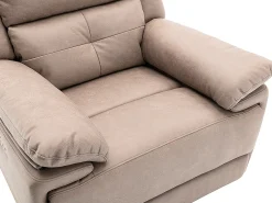 Sillón relax eléctrico de tela gris topo con 1 puerto USB DOLENE