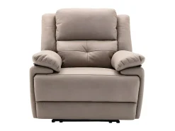 Sillón relax eléctrico de tela gris topo con 1 puerto USB DOLENE