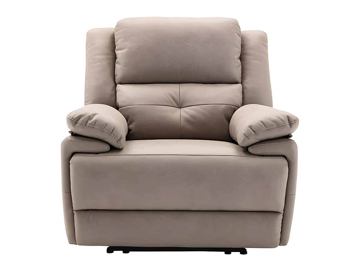 Sillón relax eléctrico de tela gris topo con 1 puerto USB DOLENE
