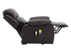 Sillón Relax Función Auto-Ayuda, Reclinación Eléctrica, Masaje Y Termoterapia, Chocolate
