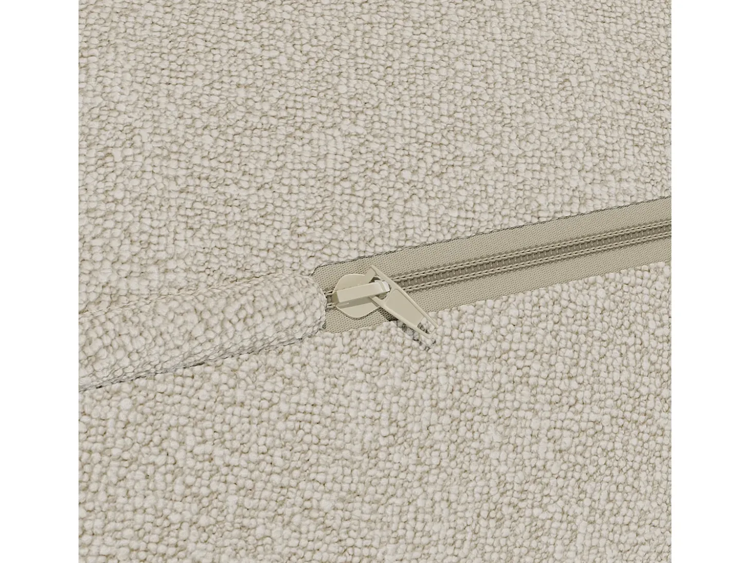 Sillón rinconera de jardín en tela bouclé - Beige - NOUMARA de MYLIA