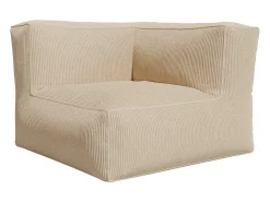 Sillón rinconera de pana color beige estilo contemporáneo NOUMARA