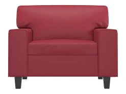 Sillón Rojo Burdeos 60 cm Piel Sintética