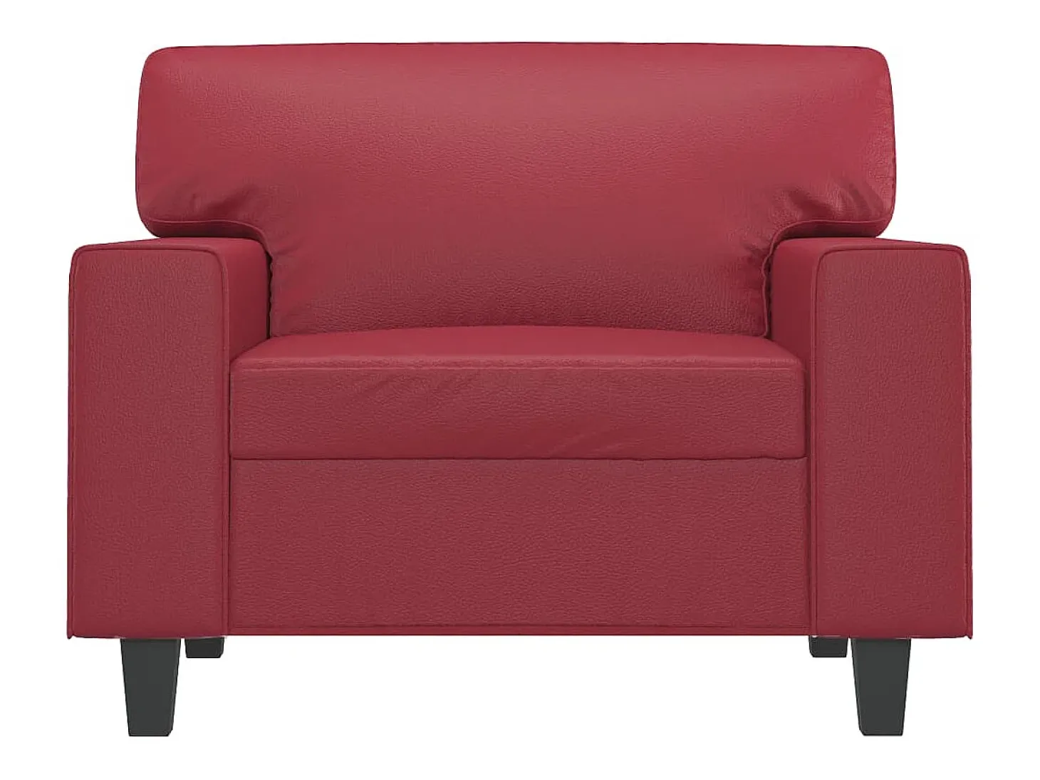 Sillón Rojo Burdeos 60 cm Piel Sintética