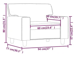 Sillón Rojo Burdeos 60 cm Piel Sintética