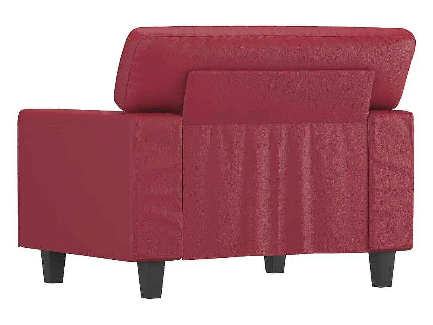 Sillón Rojo Burdeos 60 cm Piel Sintética