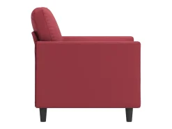 Sillón Rojo Burdeos 60 cm Piel Sintética