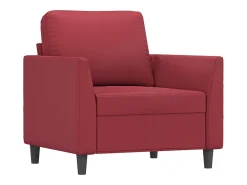 Sillón Rojo Burdeos 60 cm Piel Sintética