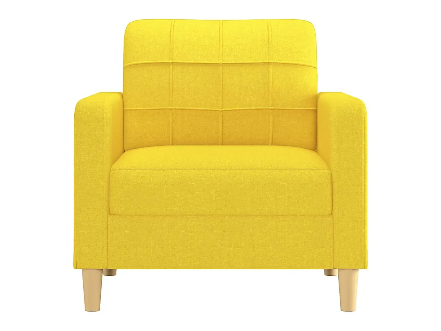 Sillón Tela Amarillo Claro 60 cm