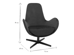 Sillón terciopelo azul petróleo ANDY