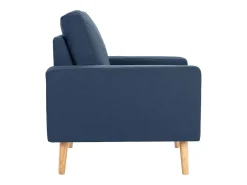 Sillón Travis tapizado tela azul 80x77x71 cm