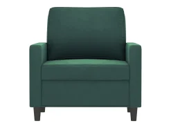 Sillón Verde Oscuro 60 cm Terciopelo
