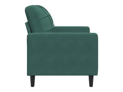 Sillón Verde Oscuro 60 cm Terciopelo