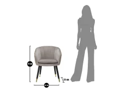 Sillón VKH316, Gris, 62x58x78 cm, Kendra Home