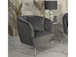 Sillón VKH313, Gris, 73x66x78 cm, Kendra Home
