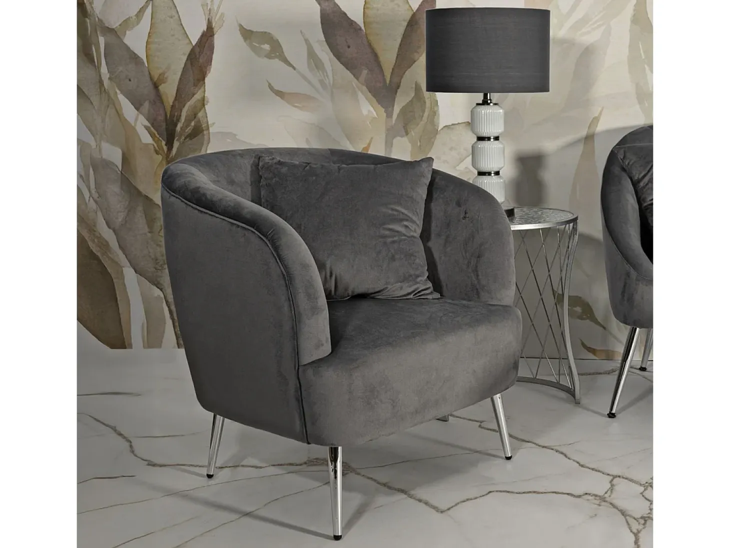 Sillón VKH313, Gris, 73x66x78 cm, Kendra Home