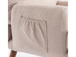 Sillón vonvertible con reposapiés y respaldo regulable - Beige