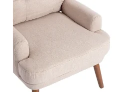 Sillón vonvertible con reposapiés y respaldo regulable - Beige
