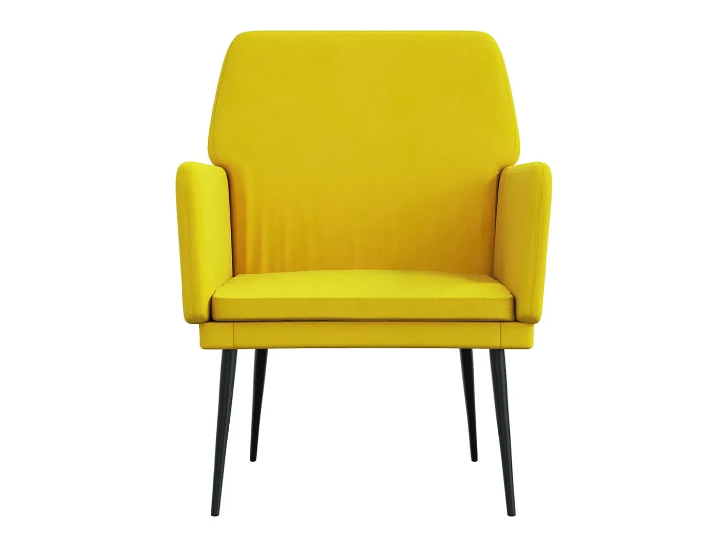 Silvenn Sillón de terciopelo amarillo 62x79x79 cm