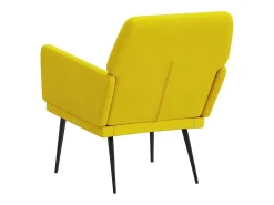 Silvenn Sillón de terciopelo amarillo 62x79x79 cm
